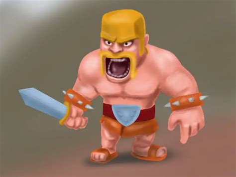 Learn How To Draw Barbarian From Clash Of The Clans Clash Of The Clans