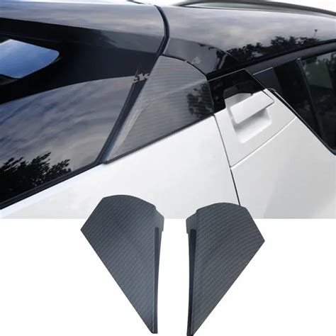 Carbon Fiber Rear Window Spoilers Wing Cover Trim Fit For Toyota Chr C