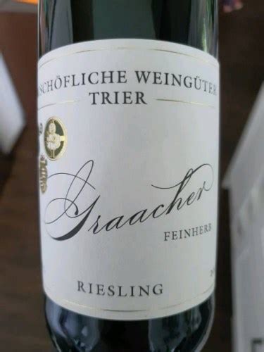 Bischöfliche Weingüter Trier Graacher Riesling Feinherb Vivino US