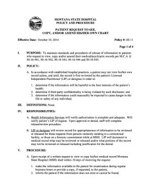 Fillable Online Dphhs Mt Patient Request To View Chart Patient Request