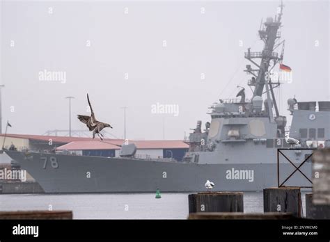 Rostock Germany Nd Mar The Warship Uss Porter Is Moored