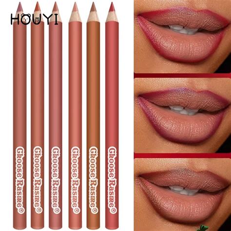 Pcs Set Waterproof Long Lasting Nude Lipliner Pen Set Matte Nude Contour Lip Liner Pencil