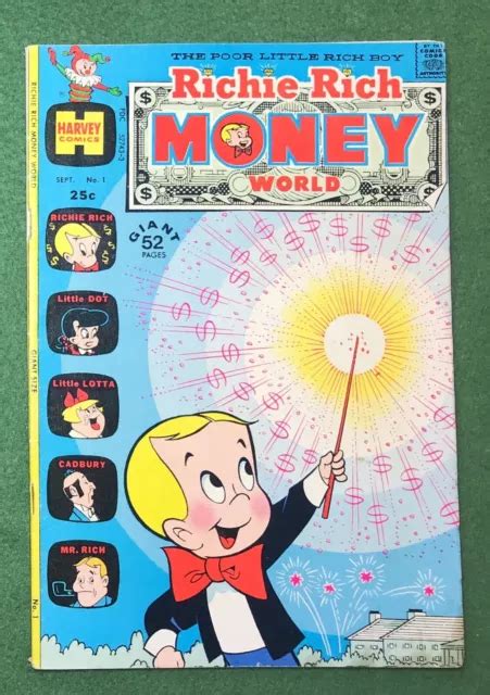 RICHIE RICH MONEY World 1 Harvey Comics âge du bronze Little Dot