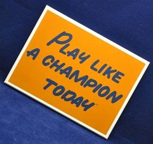 Play Like A Champion Today | Signs, Decorative signs, Champion