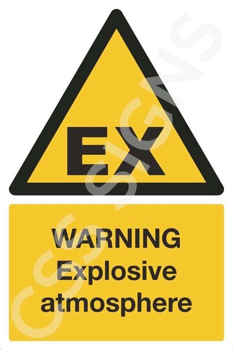 Warning Explosive Atmosphere Sign Sign Shop Ireland CSS Signs