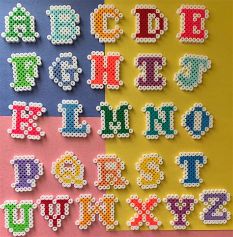 Perler Bead Alphabet Sprites Etsy Hamma Beads Ideas Perler Beads