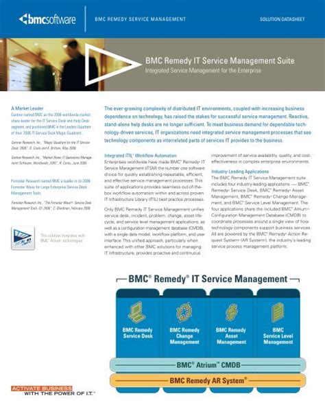 Bmc® Remedy® It Service Management