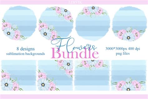 Floral Backgrounds Bundle Sublimation Graphic by LerVik · Creative Fabrica