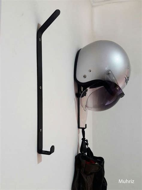 1x Motorcycle Helmet Holder Jacket Hanger Motorbike Wall Mount Display Rack Ebay Motors