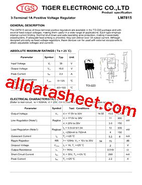 Lm Datasheet Pdf Tiger Electronic Co Ltd