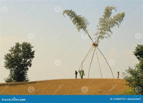 Dashain swing in Nepal editorial image. Image of children - 131860770