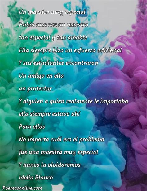 Cinco Mejores Poemas Para Una Maestra Muy Especial Poemas Online