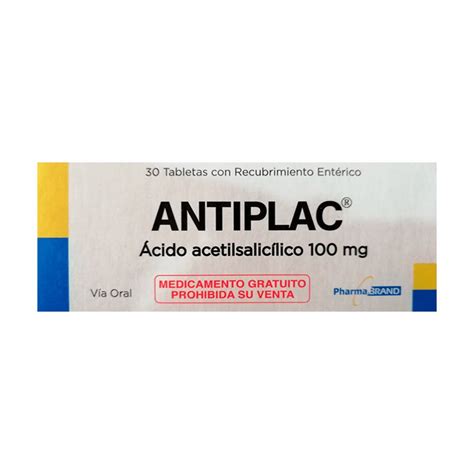 Antiplac Tabletas Recubiertas 100 mg Entérico Rappi