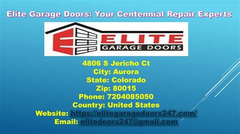 PPT Elite Garage Doors Your Centennial Repair Experts PowerPoint