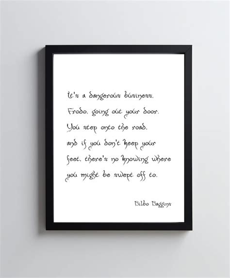 Bilbo Baggins Quotes Set Lotr Quotes Bilbos Birthday Etsy