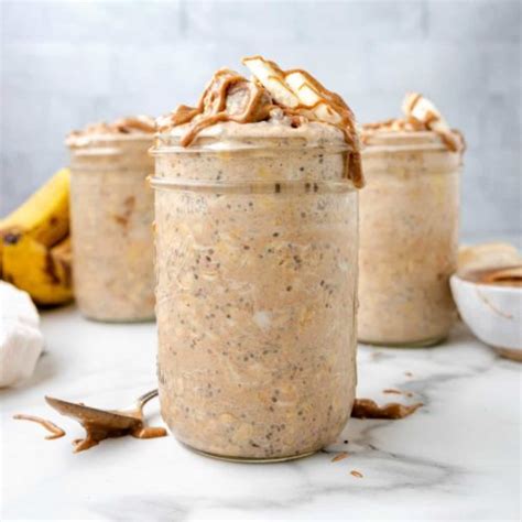 Peanut Butter Banana Overnight Oats Pancake Recipes