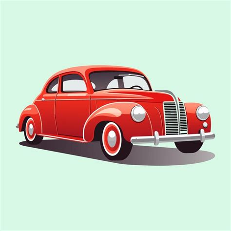 Premium Vector Red Car Vector Illustration