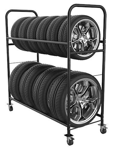 Rolling Tire Storage Rack The Best Way To Organize Your Garage