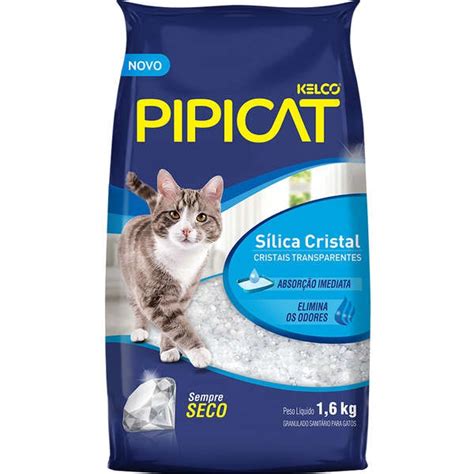 Areia Higiênica Sanitária Kelco Pipicat Sílica Cristal 1 6 kg Shopee