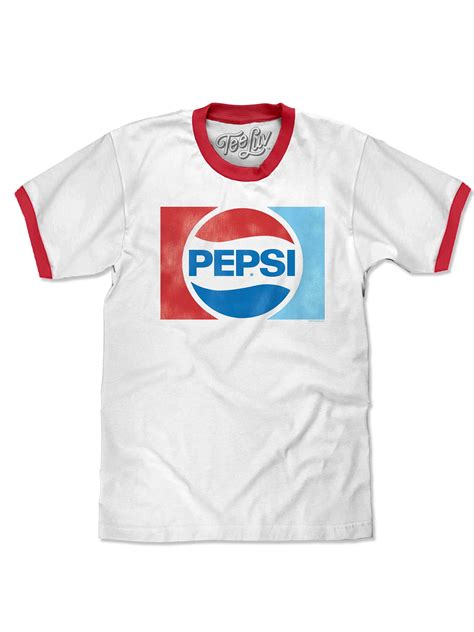 Tee Luv Men S Faded Pepsi S Logo White And Red Ringer T Shirt Xxl