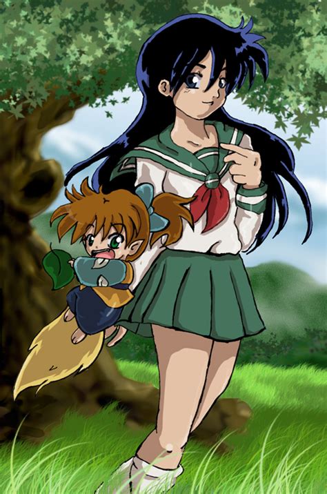 Kagome and Shippo by MikaRabidKitsune on DeviantArt