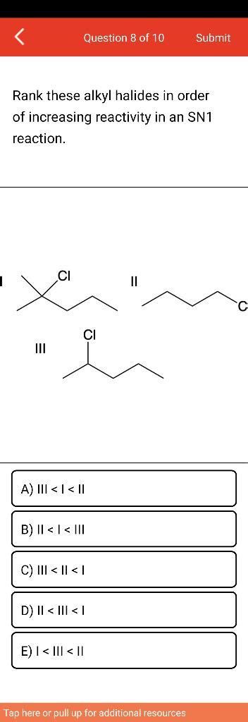 Solved Rank These Alkyl Halides In Order Of Increasing Chegg