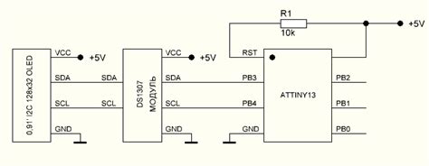 ATtiny13 0 91 I2C 12832 OLED Arduino IDE Rcl Radio Ru