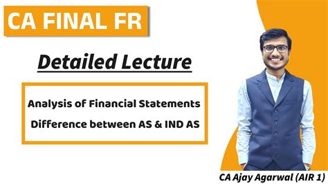 CA Final FR Analysis Of Financial Statements Difference Between AS