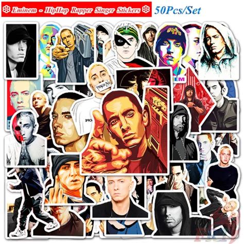 Eminem Hiphop Rapper Singer Slim Shady Stickers Pcs Set Diy Fashion