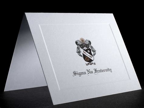 Full Color Crest Notecards Sigma Nu | GreekStation