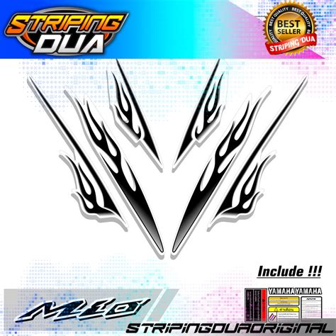 S 6 STRIPING MIO AEROX TRIBAL FIRE FIRE MOTIF Stickerku SPORTY MIO