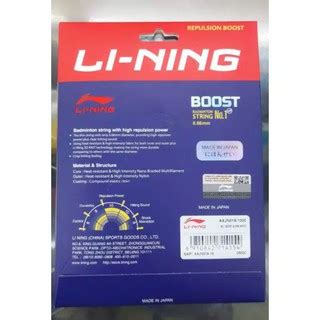 Jual Senar Badminton Lining No Boost String Li Ning No Boost