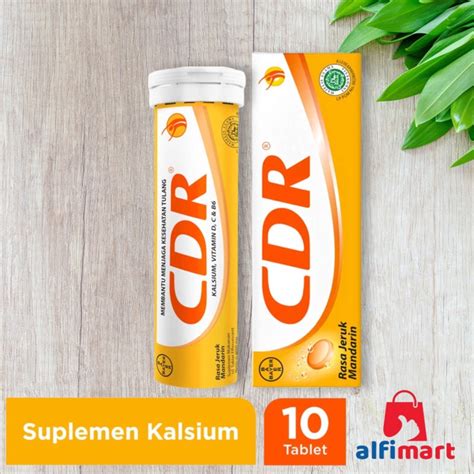 Jual CDR Suplemen Kalsium Rasa Jeruk Isi 10 Tablet Calcium D Redoxon