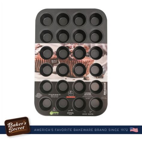 Baker S Secret 24cup Mini Muffin Pan Cupcake Nonstick Pan Carbon Steel Pan Cupcakes Nonstick