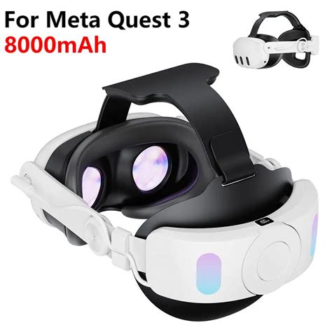 Head Strap With 8000mAh Battery For Meta Quest 3 Comfort Adjustable