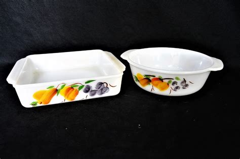 Vintage Gay Fad Casserole Dishes From Fire King Etsy
