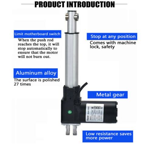 6000N 1320lbs 12V Heavy Duty Linear Actuator 2 40inch 1000MM Stroke