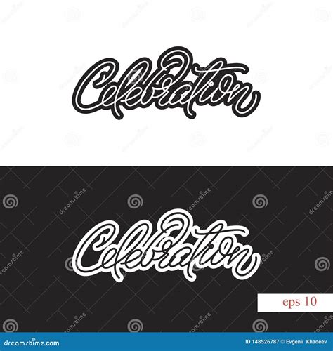 Celebration Vintage Typography Handwritten Vector Illustration