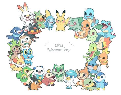 Pikachu Rowlet Piplup Oshawott Scorbunny And 23 More Pokemon And