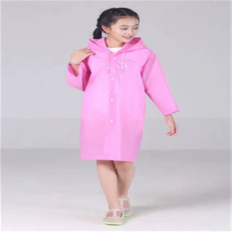 Solid Waterproof Kids Raincoat For Children Rain Coat Rainwear Rainsuit ...