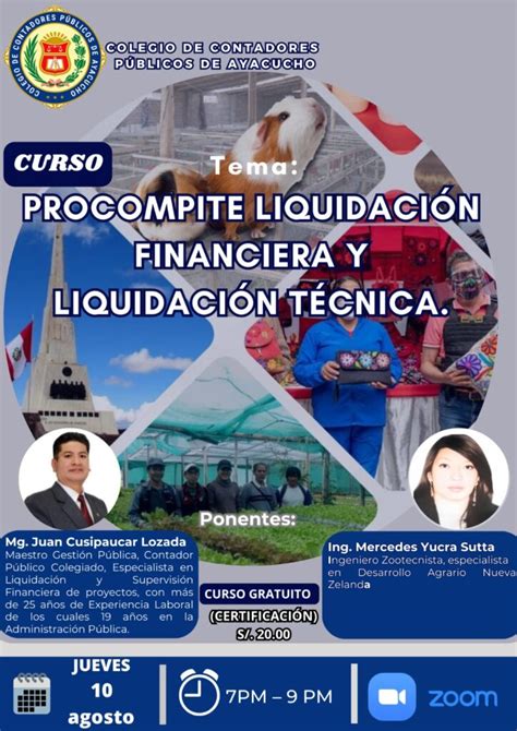 Curso Procompite Liquidación Financiera y Liquidación Técnica Colegio