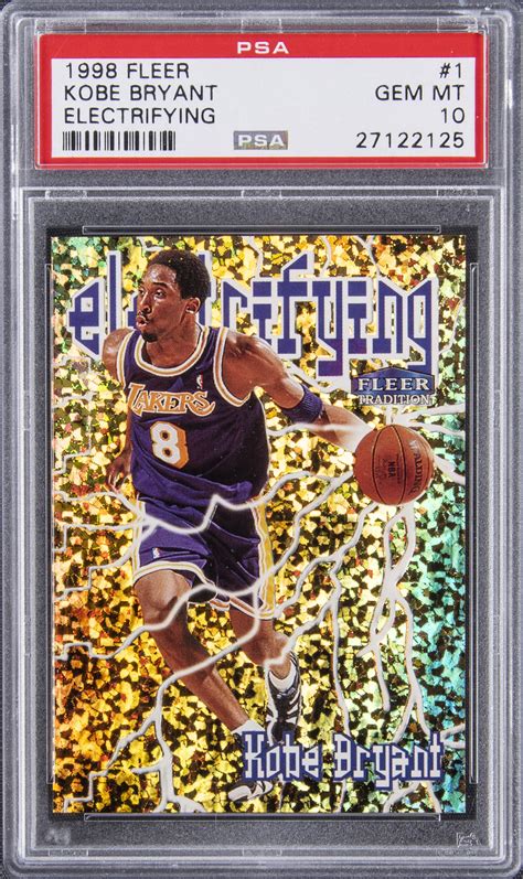 Lot Detail 1998 99 Fleer Electrifying 1 Kobe Bryant PSA GEM MT 10