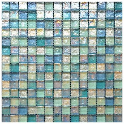 Coloured Polished Glass Mosaic Wall Tiles Size 300 X 300mm Model