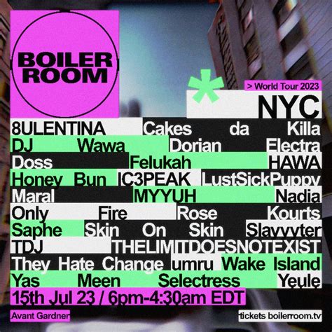 BOILER ROOM: NEW YORK CITY | SATURDAY — AVANT GARDNER