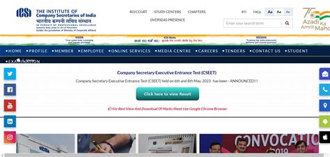 Icsi Cseet Result Live Updates Cseet May Result Out At Icsi Edu