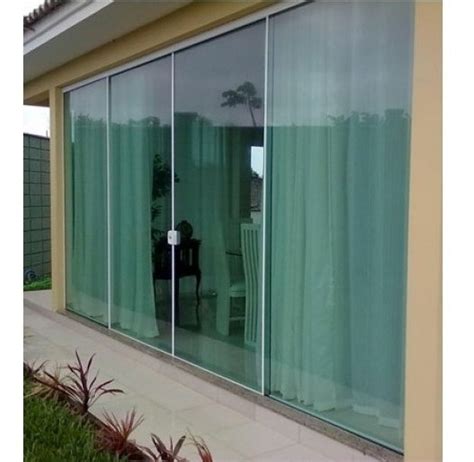 Porta Blindex 4 Folhas Vidro Verde 2 10h X 2 00l Desmontada