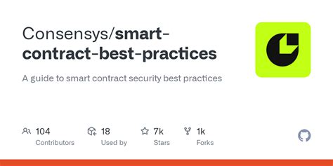 Github Consensys Smart Contract Best Practices A Guide To Smart