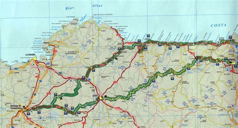 Camino Primitivo Map From Oviedo To Santiagodec Mapas Del Camino Maps Of The Camino