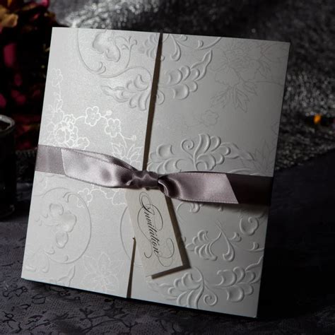 Elegant Embossed Free Personalized & Customized Printing Wedding ...