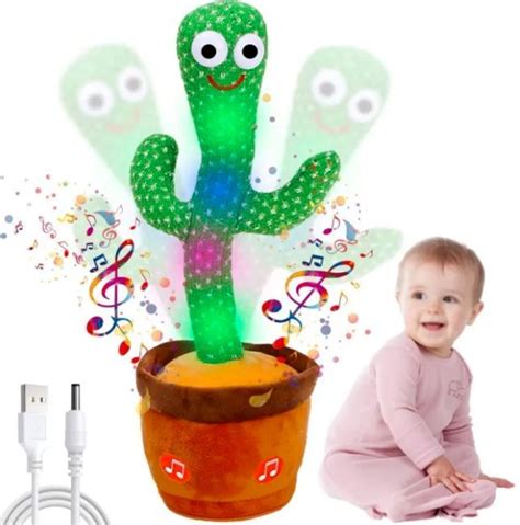 Rechargeable Dancing Cactus Toy With Songs Plush Funny Electronic